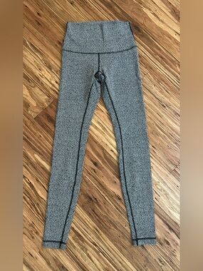 Lululemon Wunder Under micro houndstooth full length high rise knit legging
